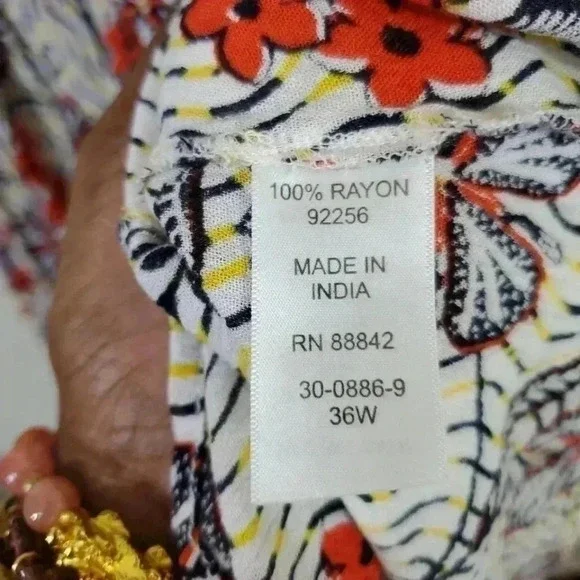 Roamans Plus Size Crinkle Tunic Blouse Top. Brand new size 36W - Picture 5 of 8